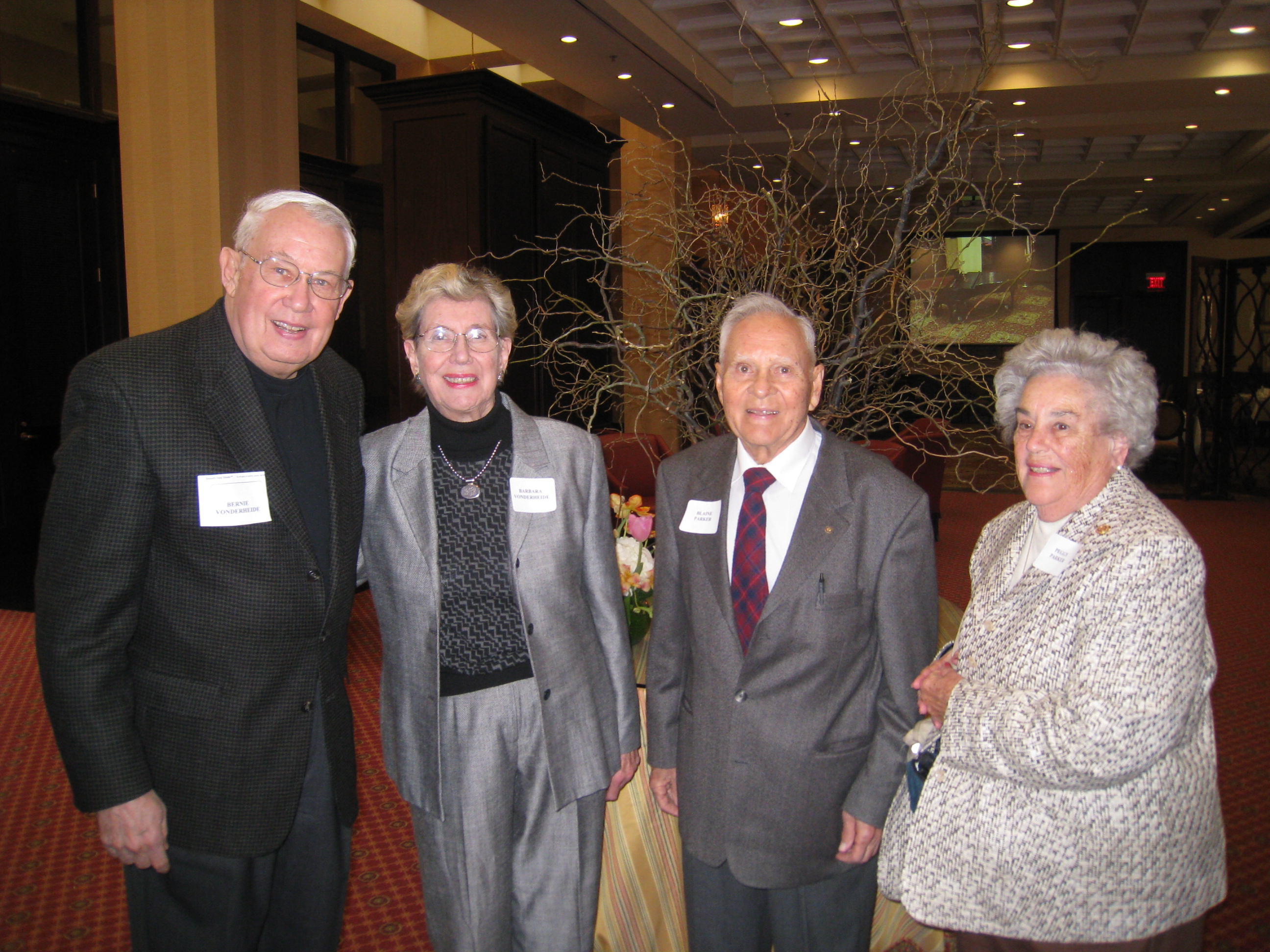 Bernie and Barbara Vonderheide, Blaine and Peggy Parker