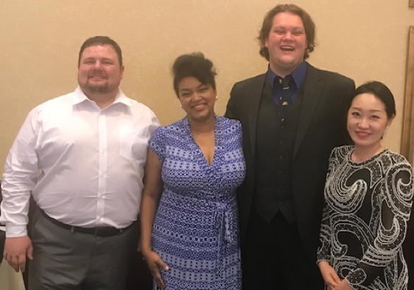 UKAEF 30th anniversary group photograph with Taylor P. Comstock, Marquita Richardson, Houston Tyrrell, and Junghyun Lee